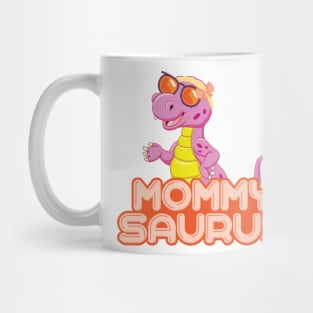 'MommySaurus With Ribbon And Shades' Dinosaurs T Rex Gift Mug